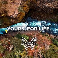 Benchmade - PSK Folding Knife with Gray & OD Green G10 Handle (593BK) OD Green G10 - Cerakote Finish