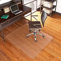 Flash Furniture Jackson 36'' x 48'' Hard Floor Chair Mat with Patterned Underside and Scuff Resistant Textured Top