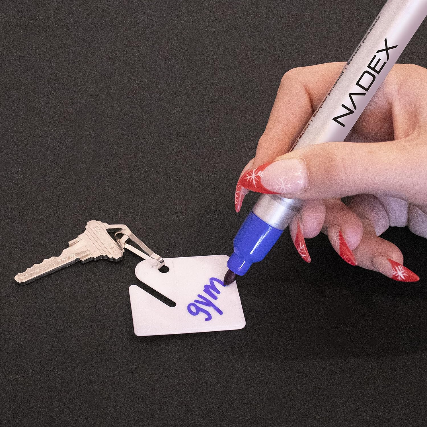 Nadex Slotted Key Tags, White, Pack Of 20 Tags
