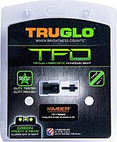 Truglo TFO Tritium & Fiber-Optic Sight Durable Snag-Resistant Glowing Night Sight, Compatible with Kimber 1911 Models with Fixed Rear Sight (Excluding Micro Series) Green Rear Sight
