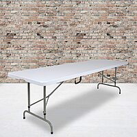 Flash Furniture Kathryn 8' Rectangular Adjustable Plastic Folding Event Table with Carrying Handle