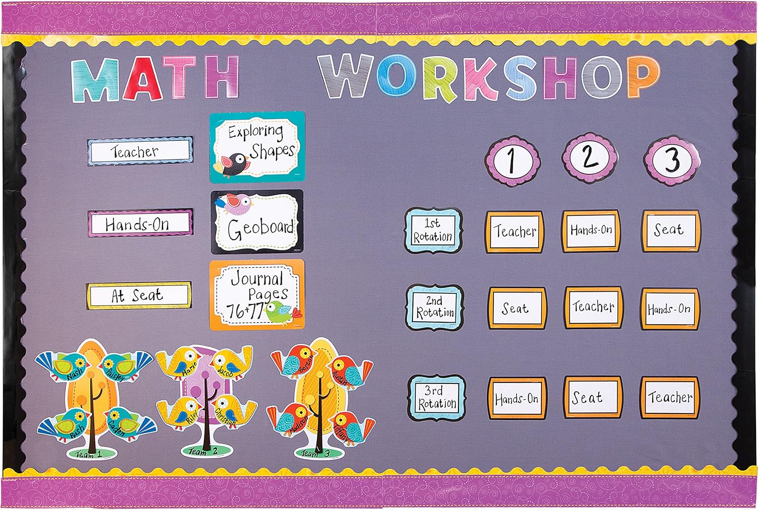 Carson Dellosa 36-Piece Chalkboard Frames Cutouts, Colorful Cardstock Labels for Name Tags, Bulletin Board, School Supplies