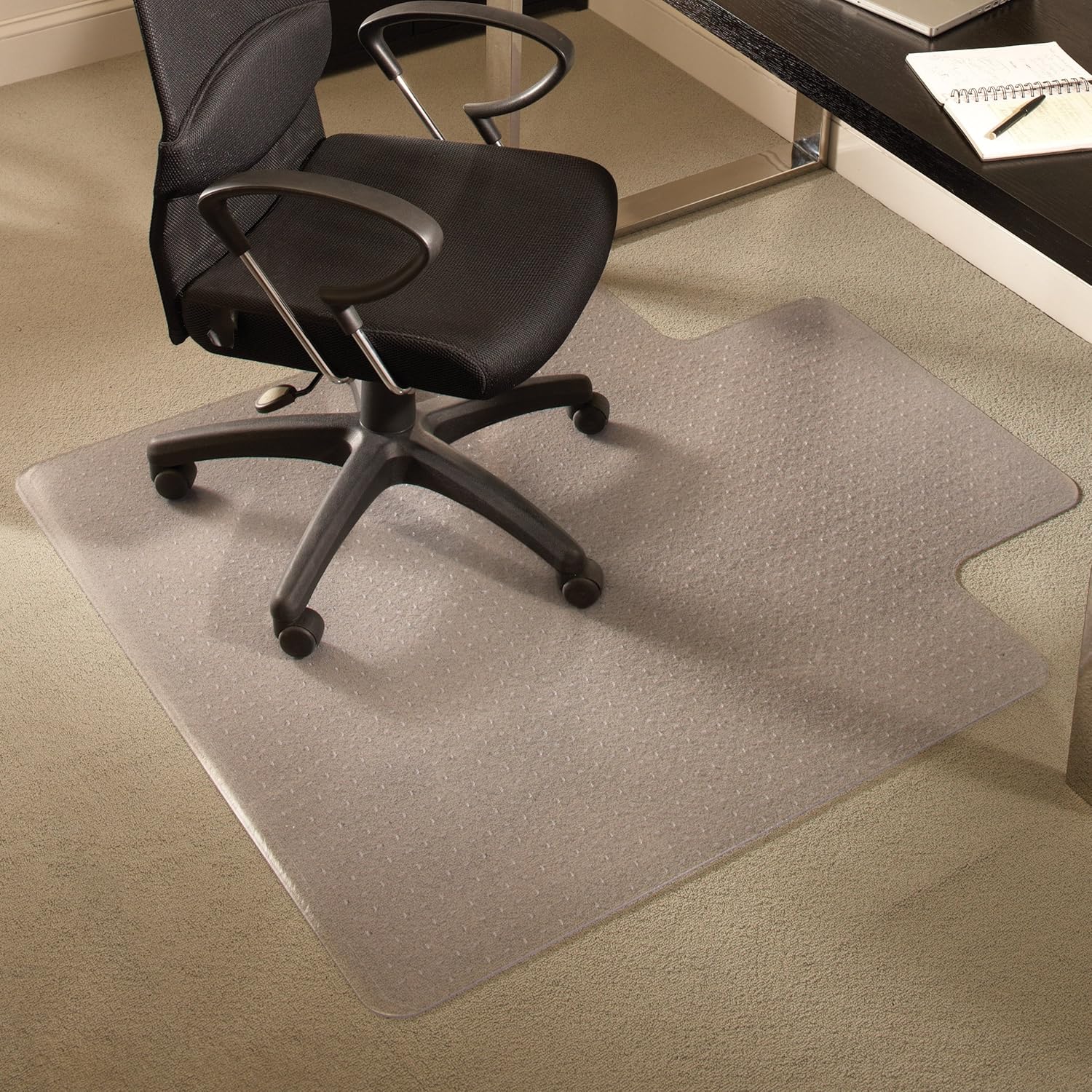 ES ROBBINS Chair Mat for Medium Pile Carpet with Lip, Crystal Edge