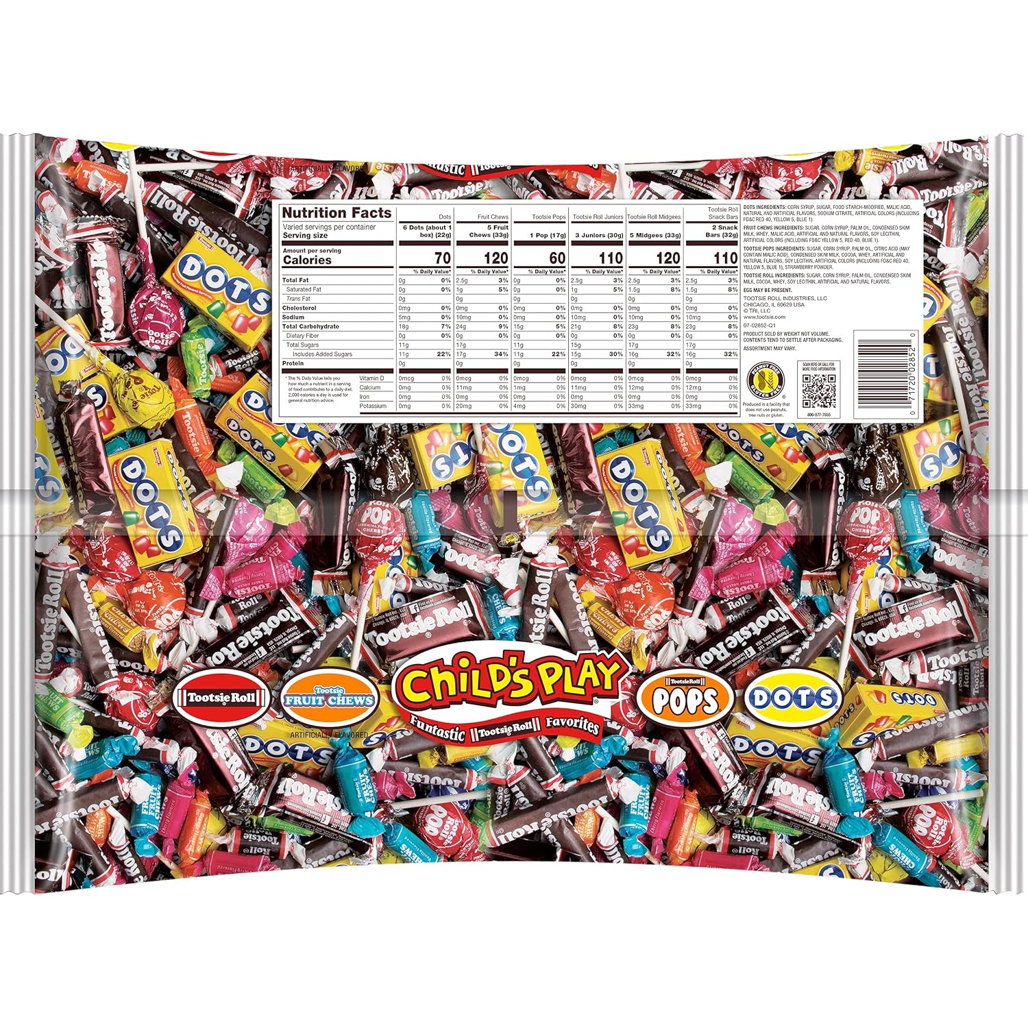Tootsie Roll Child's Play Candy Favorites with Bonus Mobile Game, 5 Pounds of Individually Wrapped Party Candy