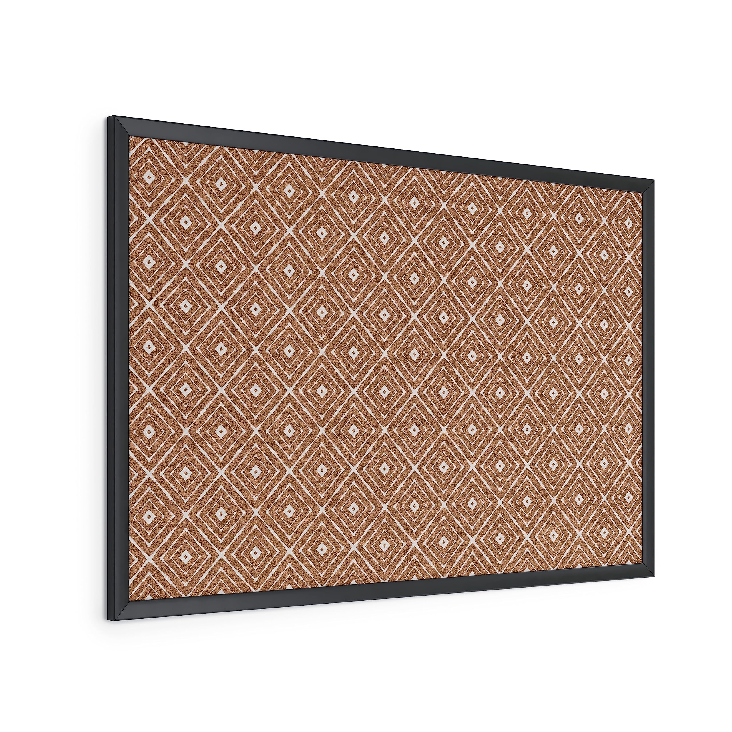 U BRANDS Fashion Cork Bulletin Board, Black Wood Frame