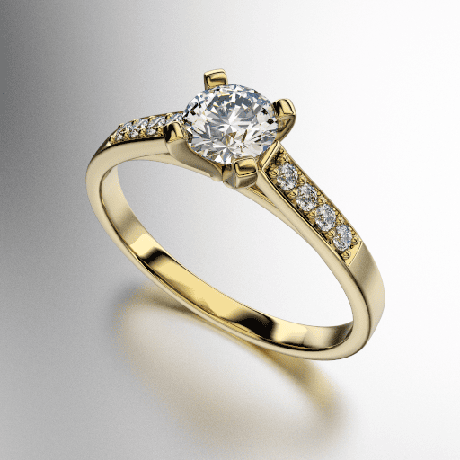 ANILLO SOLITARIO CUATRO GRIFAS REDONDA (5MM) COSTADO ENGARCE PAVEE (1.50MM) CUBIC BLANCO ORO ROJO 18KTS (MOD. A201) ANILLO SOLITARIO CUATRO GRIFAS REDONDA (5MM) COSTADO ENGARCE PAVEE (1.50MM) CUBIC BLANCO ORO ROJO 18KTS (MOD. A201)