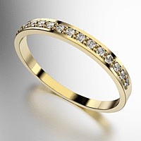 ANILLO MEDIO SIN FIN CON GRIFAS MED. 2 PIEDRAS REDONDAS (1.5MM) 