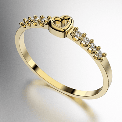 ANILLO CORAZON COSTADO MEDIO SIN FIN (MOD. A210) ANILLO CORAZON COSTADO MEDIO SIN FIN (MOD. A210)