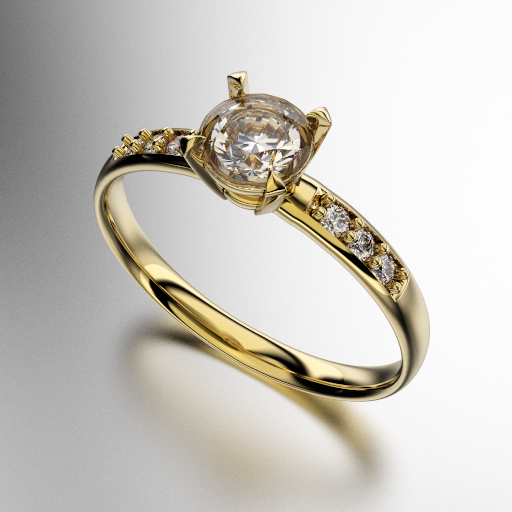 ANILLO SOLITARIO CON BRILLANTE DE 60 PUNTOS (5MM)