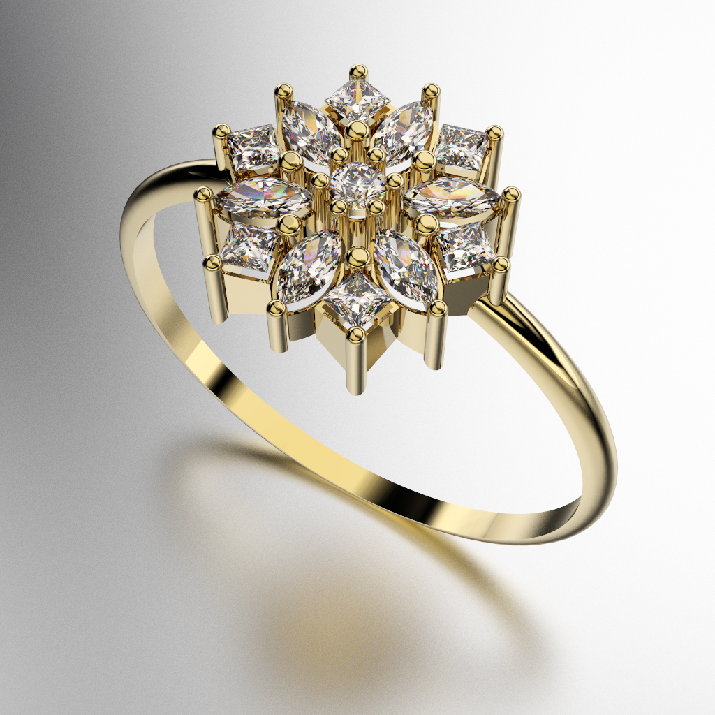 ANILLO SOLITARIO CON PIEDRAS (MOD. A270)
