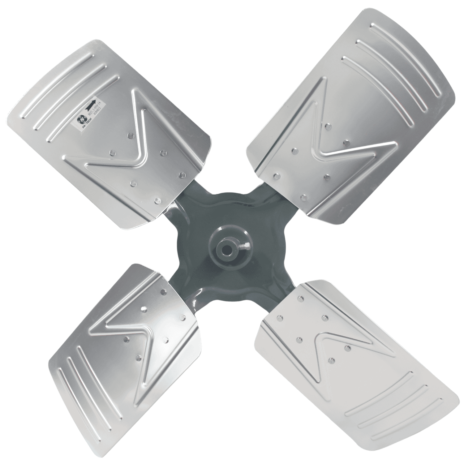 Aspa Aluminio 28", 04 Hojas, Centro 1/2 - A284H12