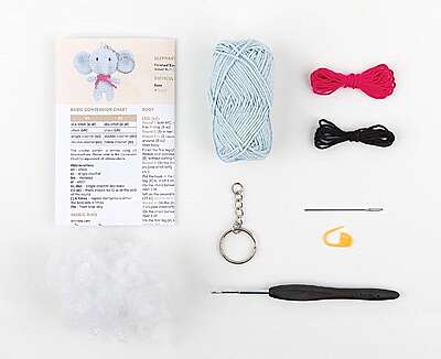 Kit Amigurumi Anchor - Eli Elefante