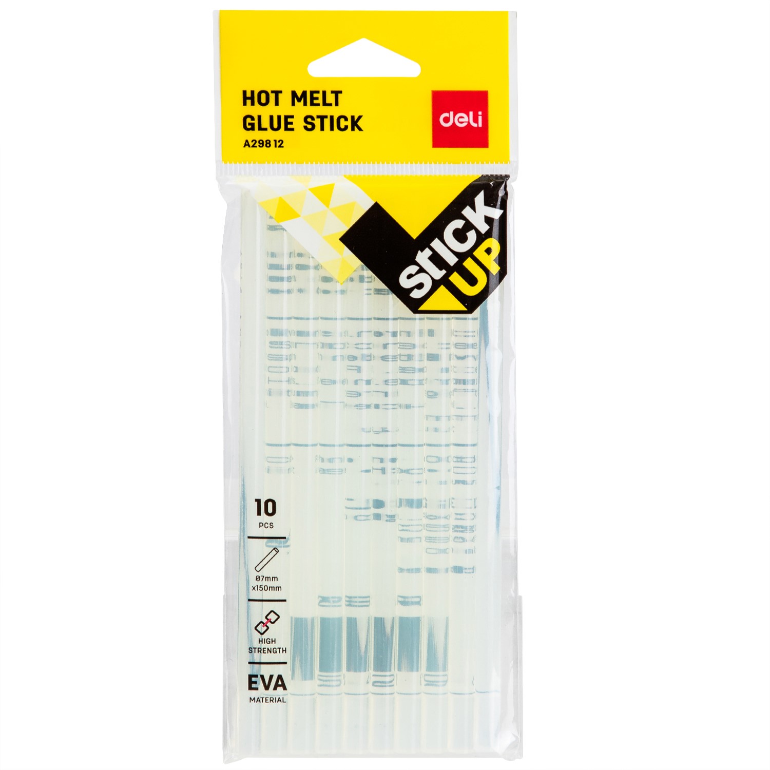 DELI A29812 HOT MELT GLUE STICK 7mmX150mm 10/PKT