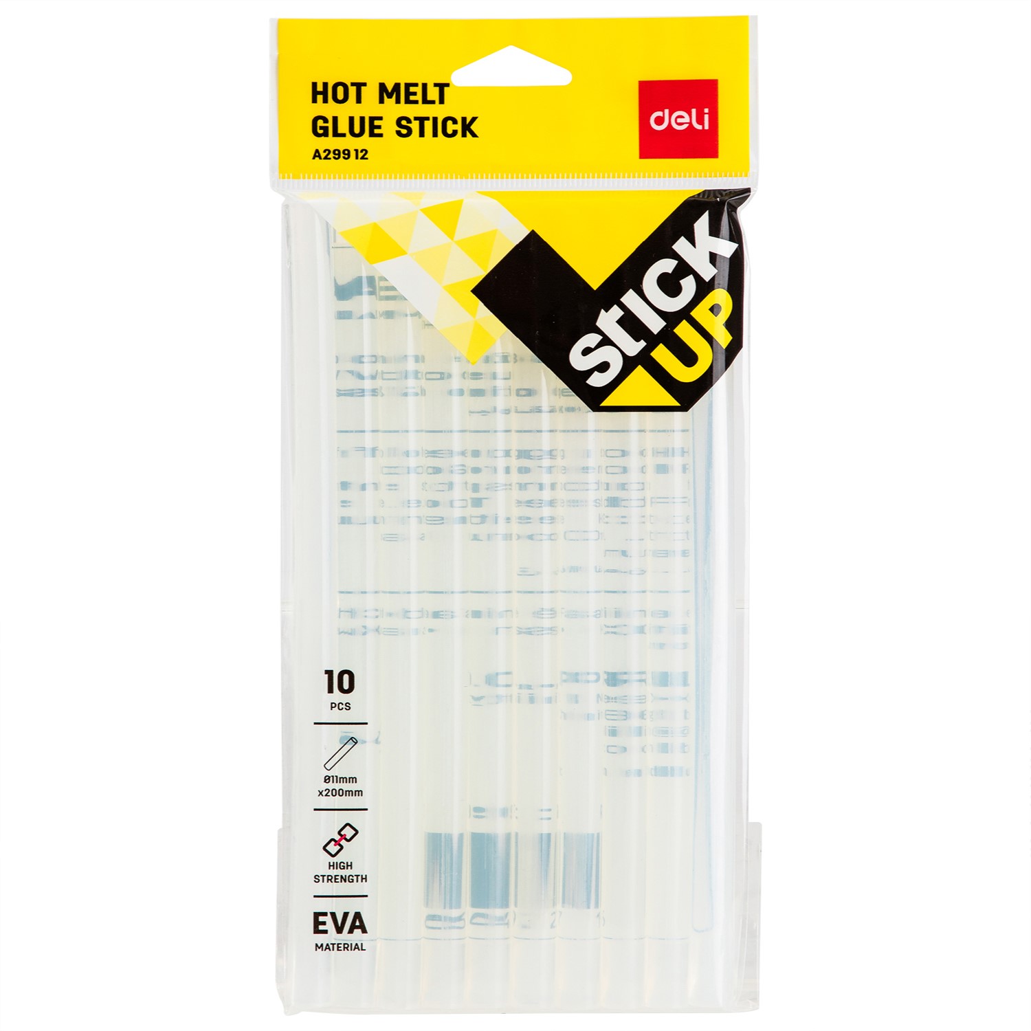 DELI A29912 HOT MELT GLUE STICK 11mmX200mm 10/PKT