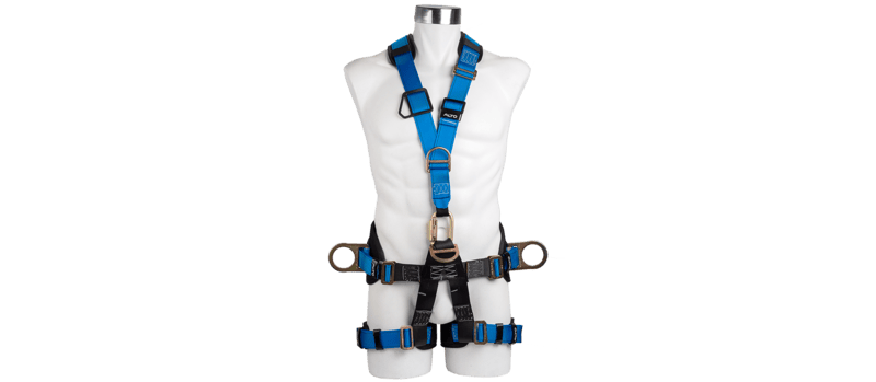 ARNÉS ALTO MULTIPROPÓSITO ERGONÓMICO DE POSICIONAMIENTO Y CONTRA CAÍDAS CON 5 PUNTOS DE ANCLAJE (1 D DORSAL, 2 D LATERALES, 1 FRONTAL Y 1 PECHO) MOD A3