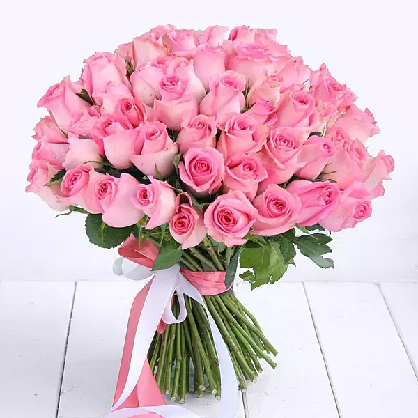 101 Pink Roses Hand Tied Bouquet