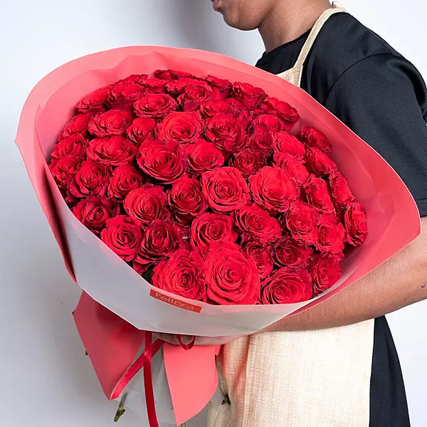 101 Premium Red Roses Luxury Bouquet