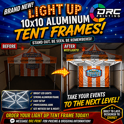 10ft x 10ft Light Up Aluminum Tent Frame