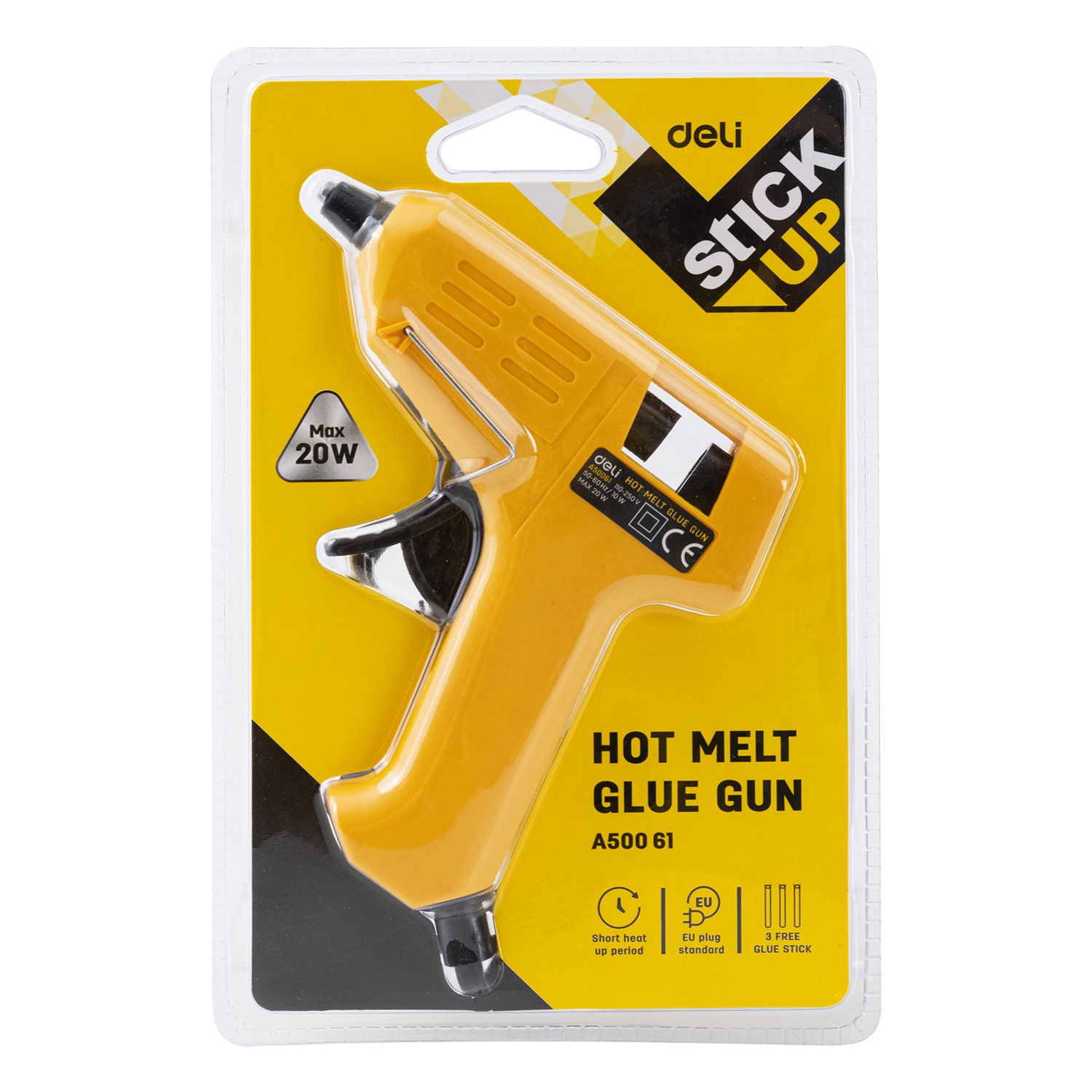 DELI A50061 HOT MELT GLUE GUN 20W FOR 7MM