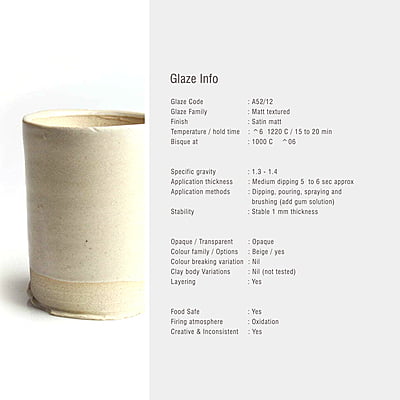 Sara Mid Fire Matt Textured Grey Cloud A52/12 Sara Mid Fire Matt Textured Grey Cloud A52/12