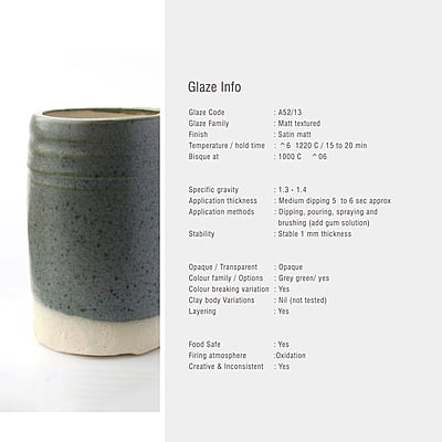 Sara Mid Fire Matt Textured Rain Cloud A52/13 Sara Mid Fire Matt Textured Rain Cloud A52/13