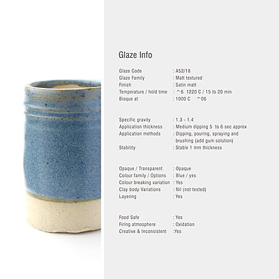 Sara Mid Fire Matt Textured Blue Powder A52/18 Sara Mid Fire Matt Textured Blue Powder A52/18