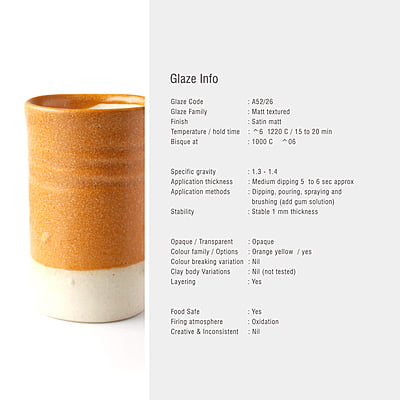 Sara Mid Fire Matt Textured Orange Yellow A52/26 Sara Mid Fire Matt Textured Orange Yellow A52/26