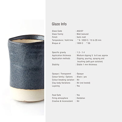 Sara Mid Fire Matt Textured Black A52/27 Sara Mid Fire Matt Textured Black A52/27