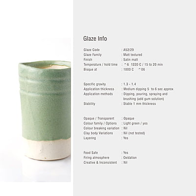 Sara Mid Fire Matt Textured Light green A52/29 Sara Mid Fire Matt Textured Light green A52/29