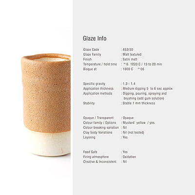 Sara Mid Fire Matt Textured Mustard Yellow A52/30 Sara Mid Fire Matt Textured Mustard Yellow A52/30