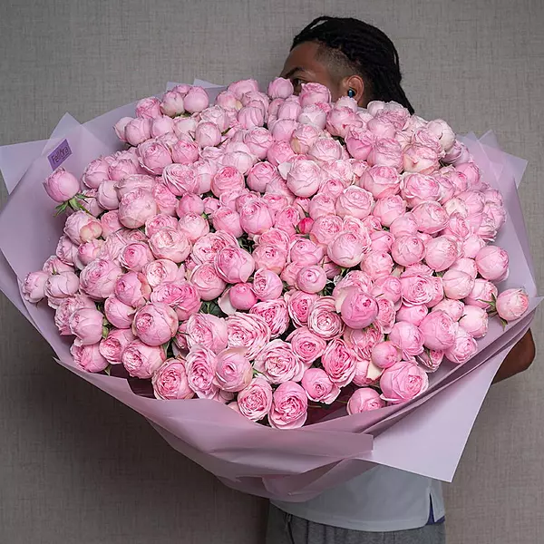 101 Grand Pink Peony Roses Luxury Bouquet
