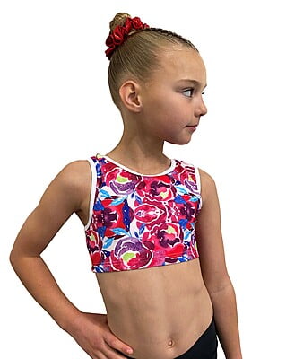 FLOWER DREAM CROP TOP LYCRA PRINT