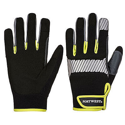 A770 - PW3 Mechanic 80 Reflective Utility Glove Black/Yellow