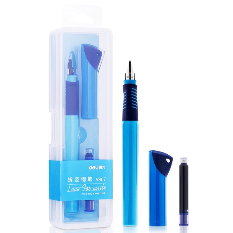 DELI A907 FOUNTAIN PEN BLUE