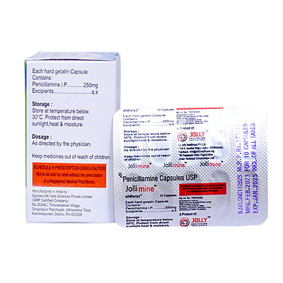 Jollimine (D-Penicillamine 250 Capsules)