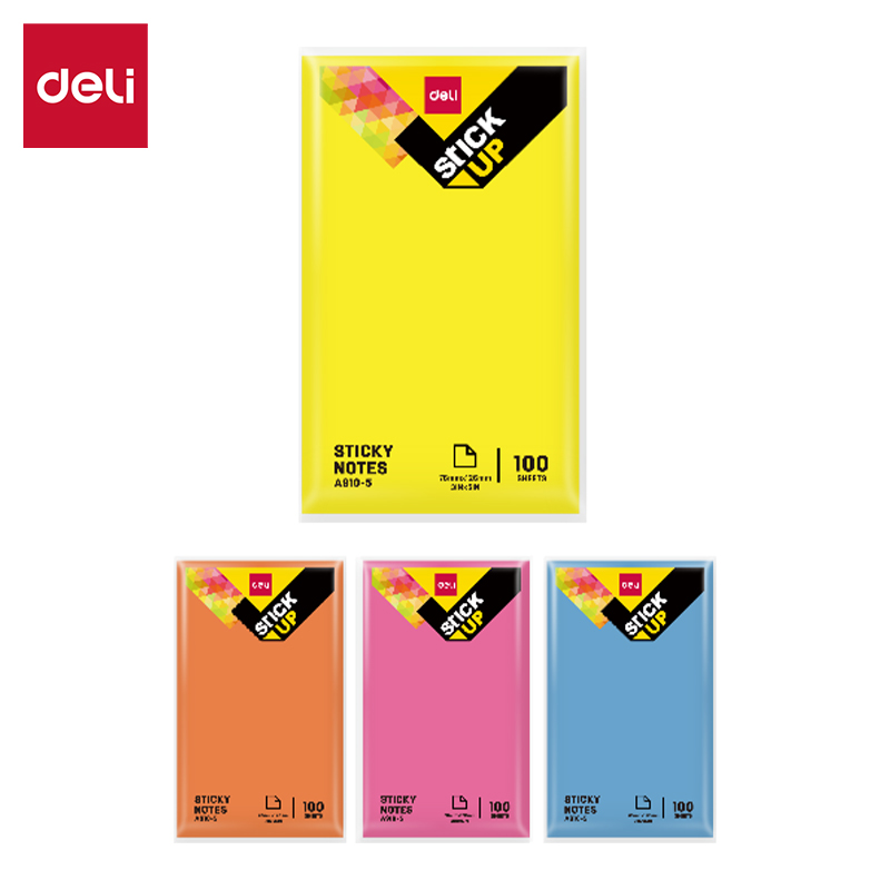 DELI A910-5 STICKUP NOTES 5×3 NEON ASST 100s
