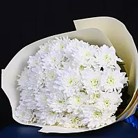 11 White Chrysanthemum Bouquet