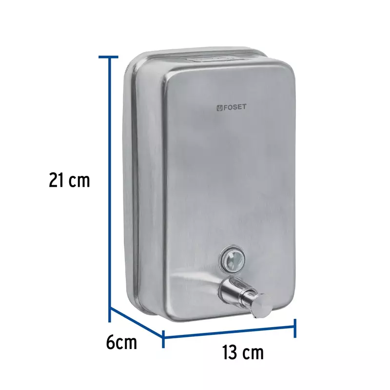 Dosificador de acero inox. para jabón líquido, Foset - ABP-10X / 47931
