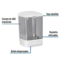 Dosificador para jabón líquido, blanco, Foset Basic - ABP-11B / 45742