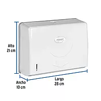 Dispensador junior p/toallas de papel, blanco, Foset Basic - ABP-31B / 45740