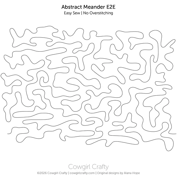 Abstract Meander E2E | Longarm Digital Quilting Pattern