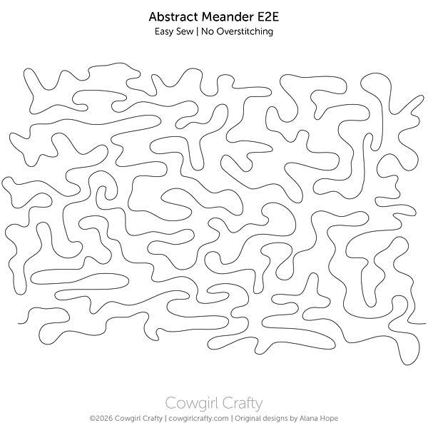 Abstract Meander E2E | Longarm Digital Quilting Pattern