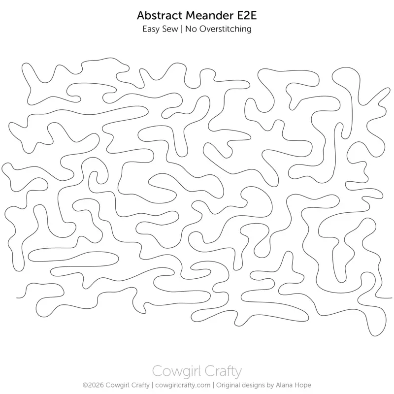 Abstract Meander E2E | Longarm Digital Quilting Pattern