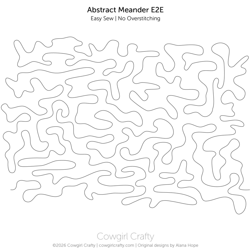 Abstract Meander E2E | Longarm Digital Quilting Pattern