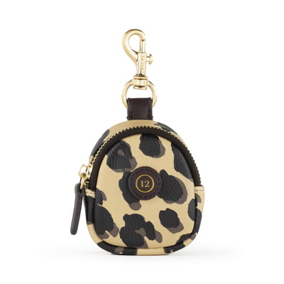 Little Pouch Charm- Leopard Vegan Leather