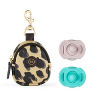 Little Pouch Charm- Leopard Vegan Leather