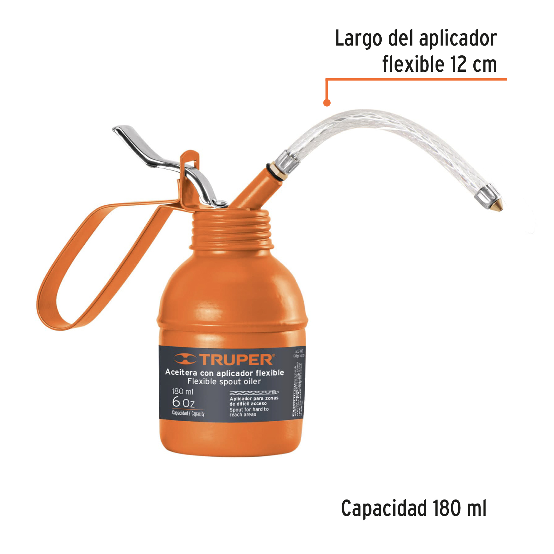 Aceitera de aplicador flexible, 180 ml (6 oz) - ACEF-180 / 14870