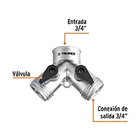 Conector 'Y' de aluminio, entrada 3/4' - AD-2 / 10372