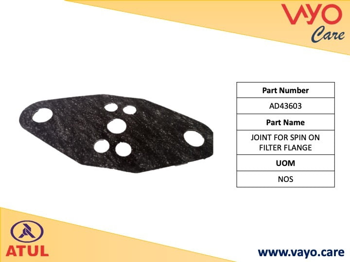 JOINT FOR SPIN ON FILTER FLANGE - AD43603 - GEM CARGO