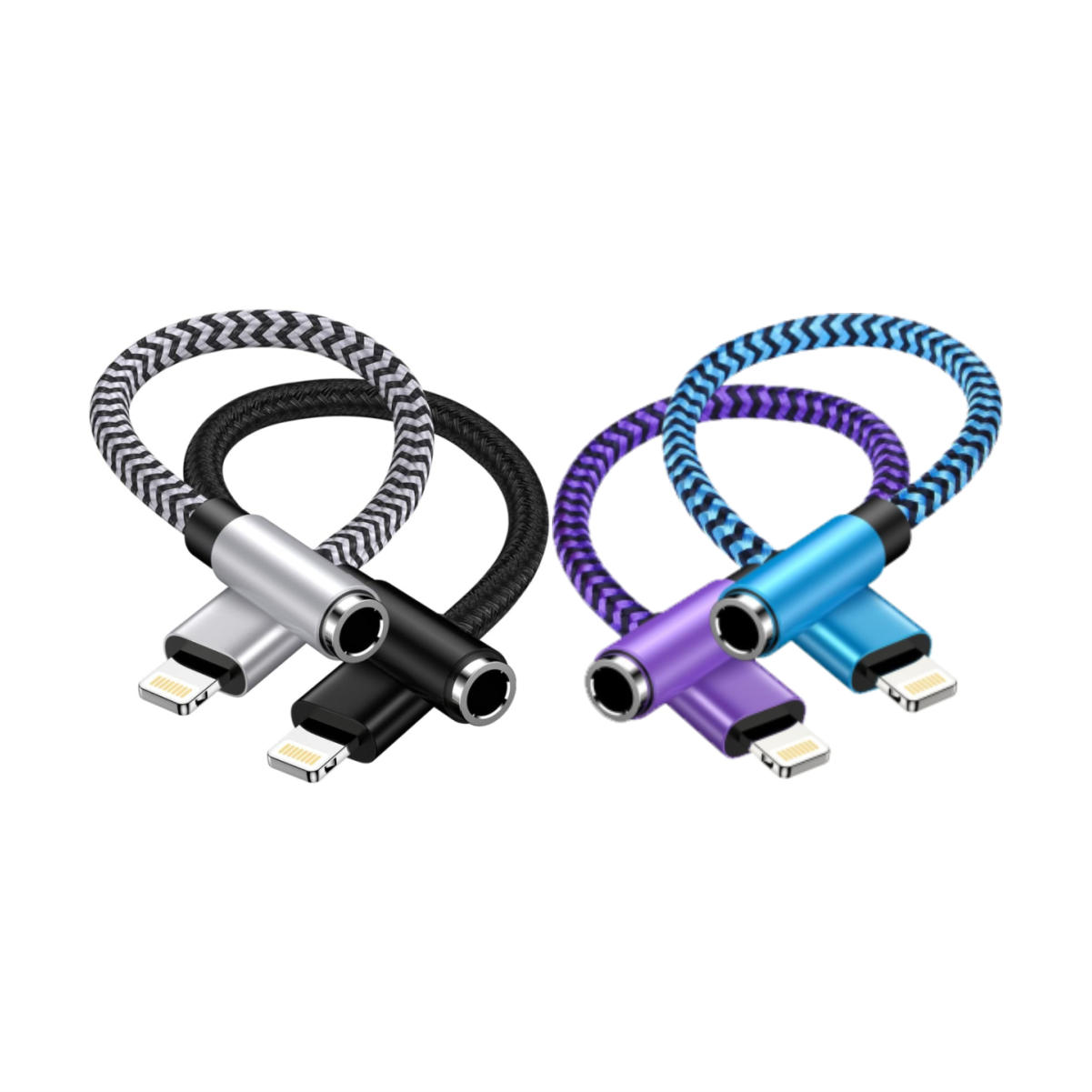 Adaptador LIGHTNING a 3.5mm Hifi Stereo Colores Variador